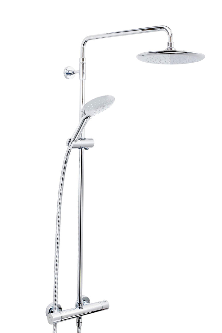 Bristan Quadrato QD SHXDIVFF C Duschgarnitur, mit Regendusche/Umschalter/Duschstange