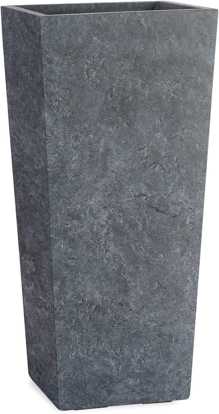 Pflanzwerk® Pflanzkübel Bodenvase Fiberglas Conic Lava ANTHRAZIT 80x40x40cm *Frostbeständige Blumenk
