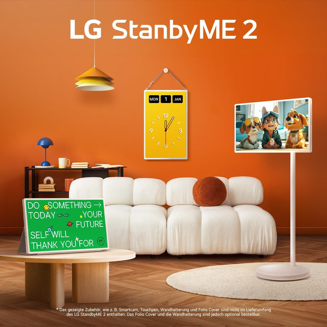 LG 27LX6TDGA TV (27 Zoll) Lifestyle TV StanbyME 2 (QHD Touchscreen, 60Hz, Integrierter Akku, Streami