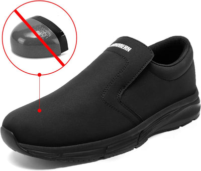 LARNMERN Kochschuhe rutschfeste Schuhe Herren Küche Arbeitsschuhe Wasserfeste Koch Slippers Schuhe M