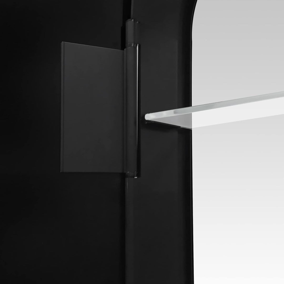 Talos Spiegelschrank Bad oval 40 x 60 cm - Badezimmer Spiegelschrank mit hochwertigem Aluminium Korp