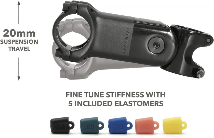 REDSHIFT ShockStop PRO Vorbau für Fahrräder, stossdämpfender Fahrradvorbau für Rennräder, Gravelbike