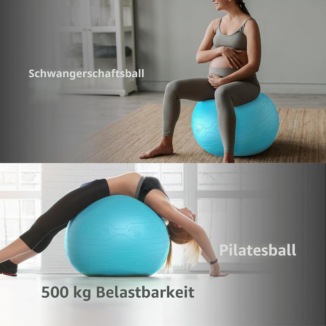 PROIRON Gymnastikball Pezziball Sitzball Trainingsball Fitnessball &amp; Balance für Core-Training mit P