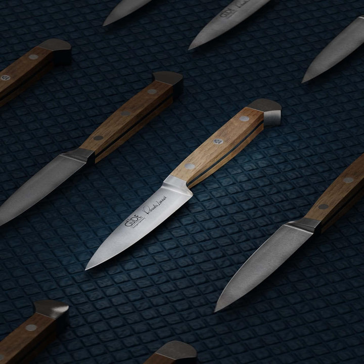 GÜDE Solingen - Spickmesser geschmiedet, 8 cm, Fasseichenholz, ALPHA FASSEICHE, Office Messer, Doppe