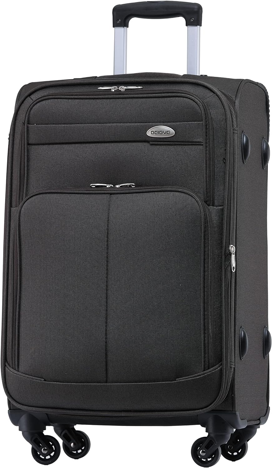 BEIBYE 4 Rollen Reisekoffer 3tlg.Stoffkoffer Handgepäck Kindergepäck Gepäck Koffer Trolley Set-XL-L-