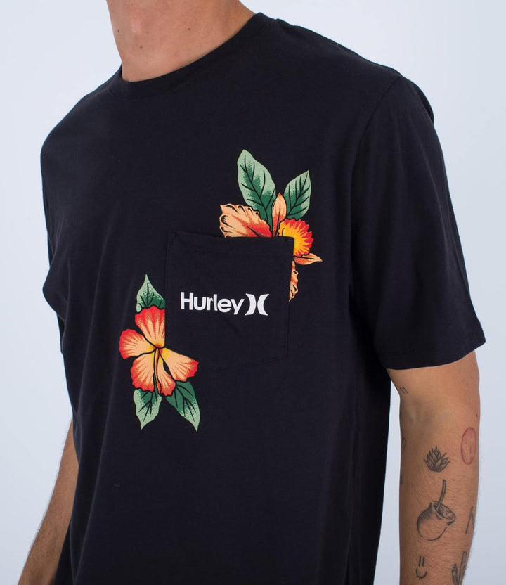 Hurley Herren Evd Halekulani Pkt S/S Tshirt M Schwarz, M Schwarz