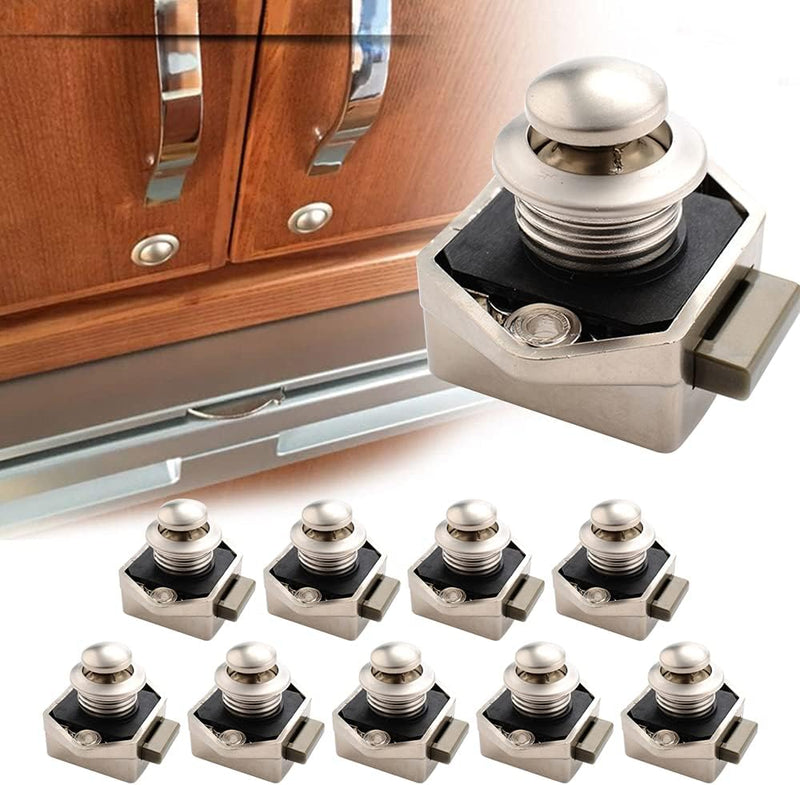 10 Stück Push Button Catch Door Lock Verriegelung Türschloss 15-20mm Keyless Metall Push Button Lock