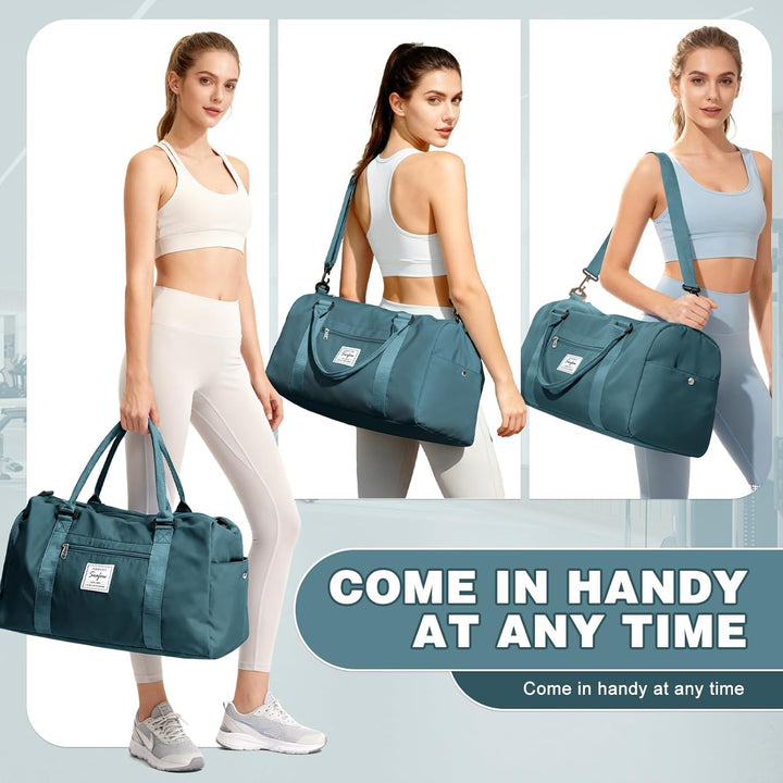 Sport Duffel Bag Damen Herren Sporttasche mit Schuhfach & Nassfach Reisetasche Handgepäck Tasche Spo