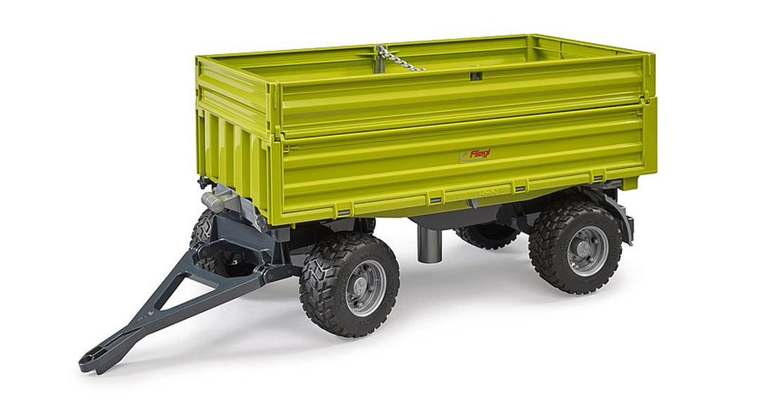 bruder 02203 - Fliegl 3-Seitenkipper mit Aufsteckbordwand - 1:16 Kippanhänger, Transportanhänger, Bo