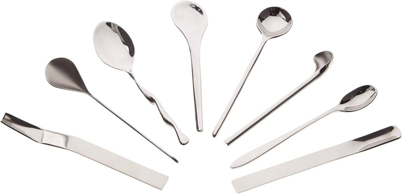 Alessi Il caffè/tè Alessi MSPOONSET - Set Bestehend aus 8 Kaffeelöffeln aus Edelstahl 18/10 Glänzend