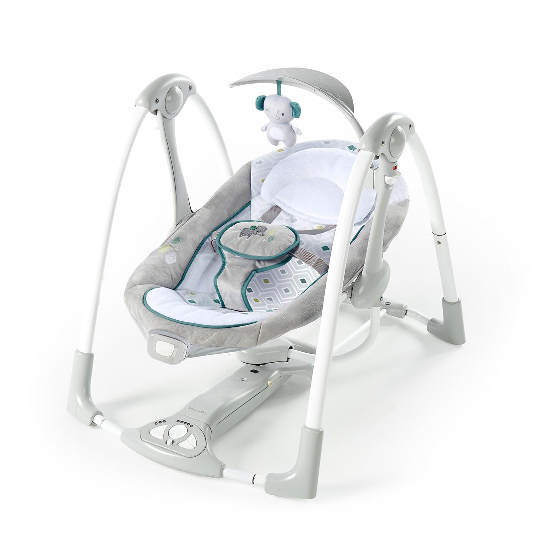 Ingenuity, Nash 2 in 1 zusammenklappbare & tragbare babyschaukel mit 5 Schaukeleinstellungen & Vibra