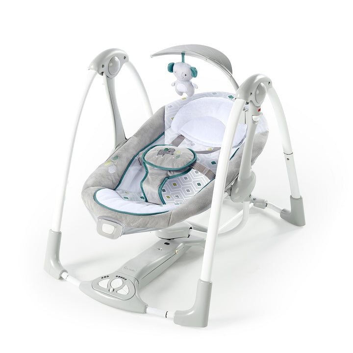 Ingenuity, Nash 2 in 1 zusammenklappbare & tragbare babyschaukel mit 5 Schaukeleinstellungen & Vibra