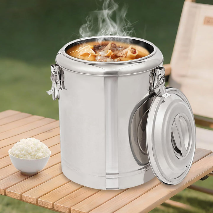 20L Edelstahl Isoliert Eimer, Thermobehälter, Isolierter Eimer, Isolierkanne, Thermobox, Warmhaltebe