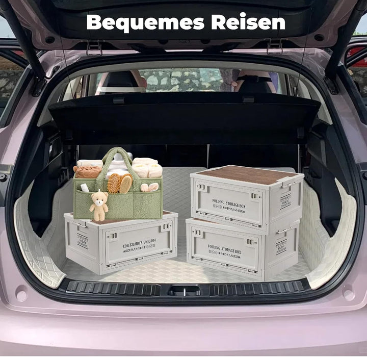 Wickeltasche Organizer, Wickeltisch Organizer, Tragbarer Wickelkorb mit Herausnehmbaren Fächern, Plü