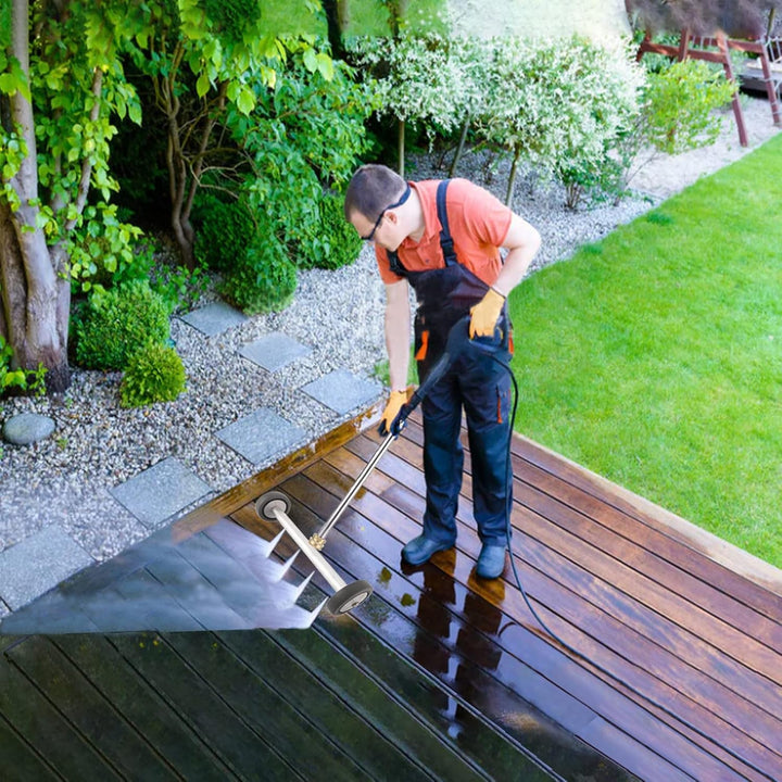 SUIXI Hochdruckreiniger Unterbodenreiniger, 40 cm, Wasserbesen für Unterboden Autowäsche mit 3 Verlä