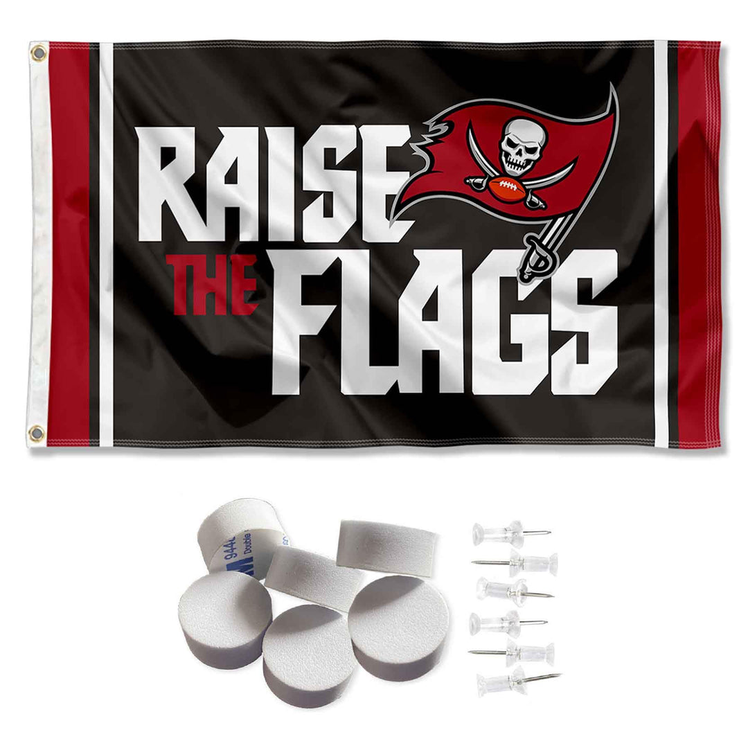 Tampa Bay Buccaneers Raise The Flags Banner und Tapisserie-Pads