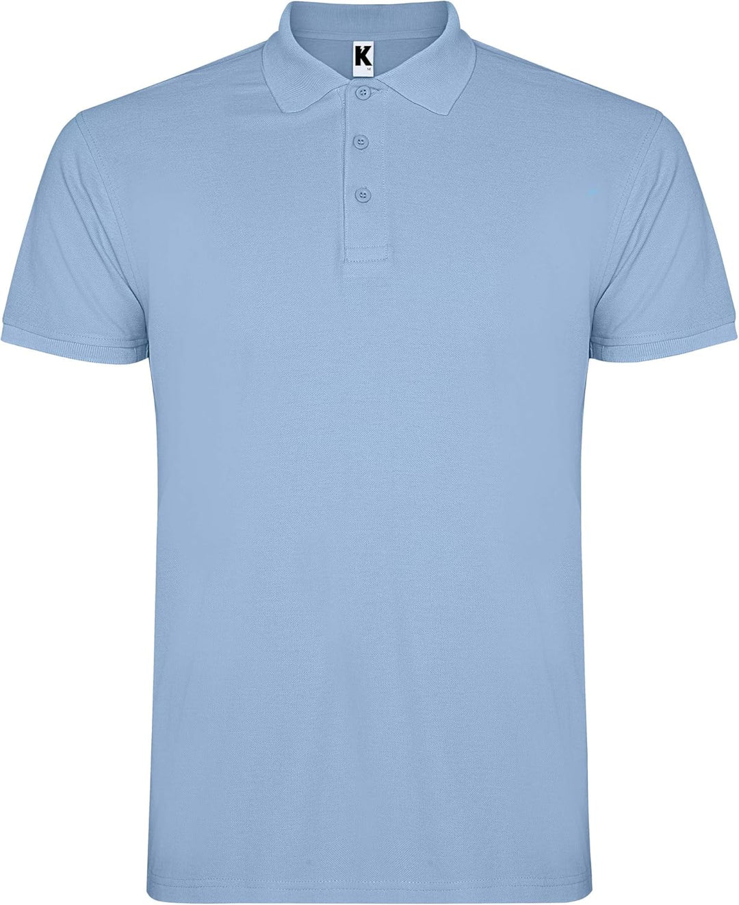 Poloshirt für Kinder, 100 % Baumwolle, mit kurzen Ärmeln, geripptem Kragen, Patte und drei Knöpfen,