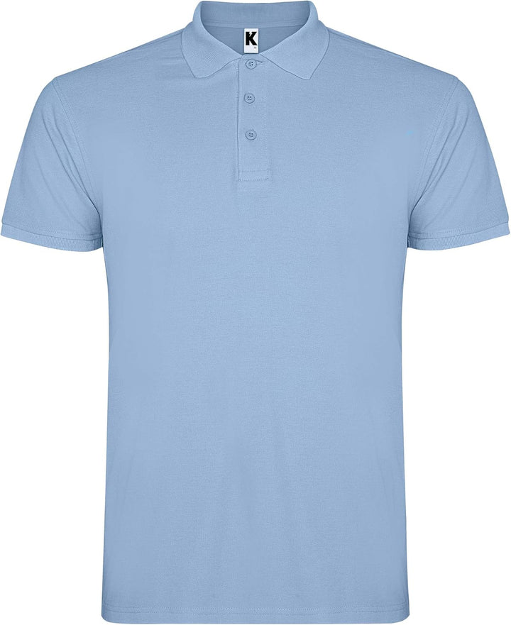 Poloshirt für Kinder, 100 % Baumwolle, mit kurzen Ärmeln, geripptem Kragen, Patte und drei Knöpfen,