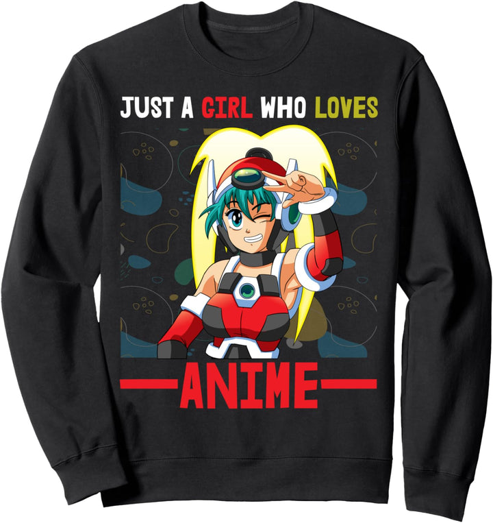 Dies ist ein Mädchen, das Anime-Animations-Gesichtsliebe liebt Sweatshirt