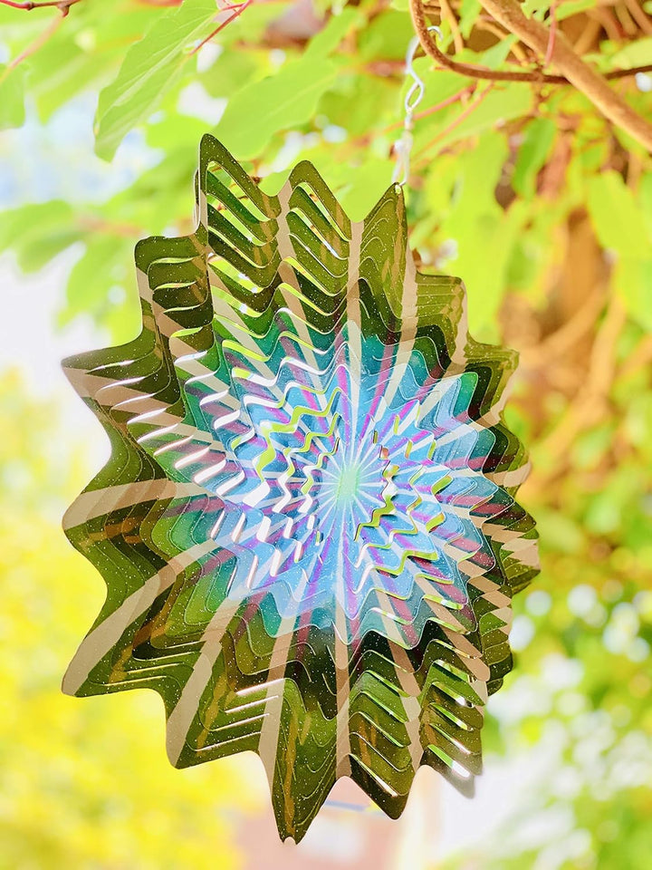 Dundee Deco W1010 Windspiel in Geschenkbox – 3D-Hängende Innen- und Aussendekoration – Mandala – Del