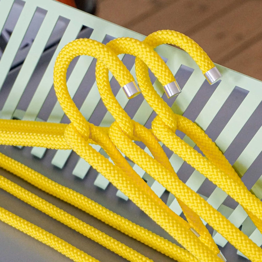 Peppermint Products Hanger | 3er Textil-KLEIDERBÜGEL-Set aus Seil | Rutschfester Designer-Bügel f. J