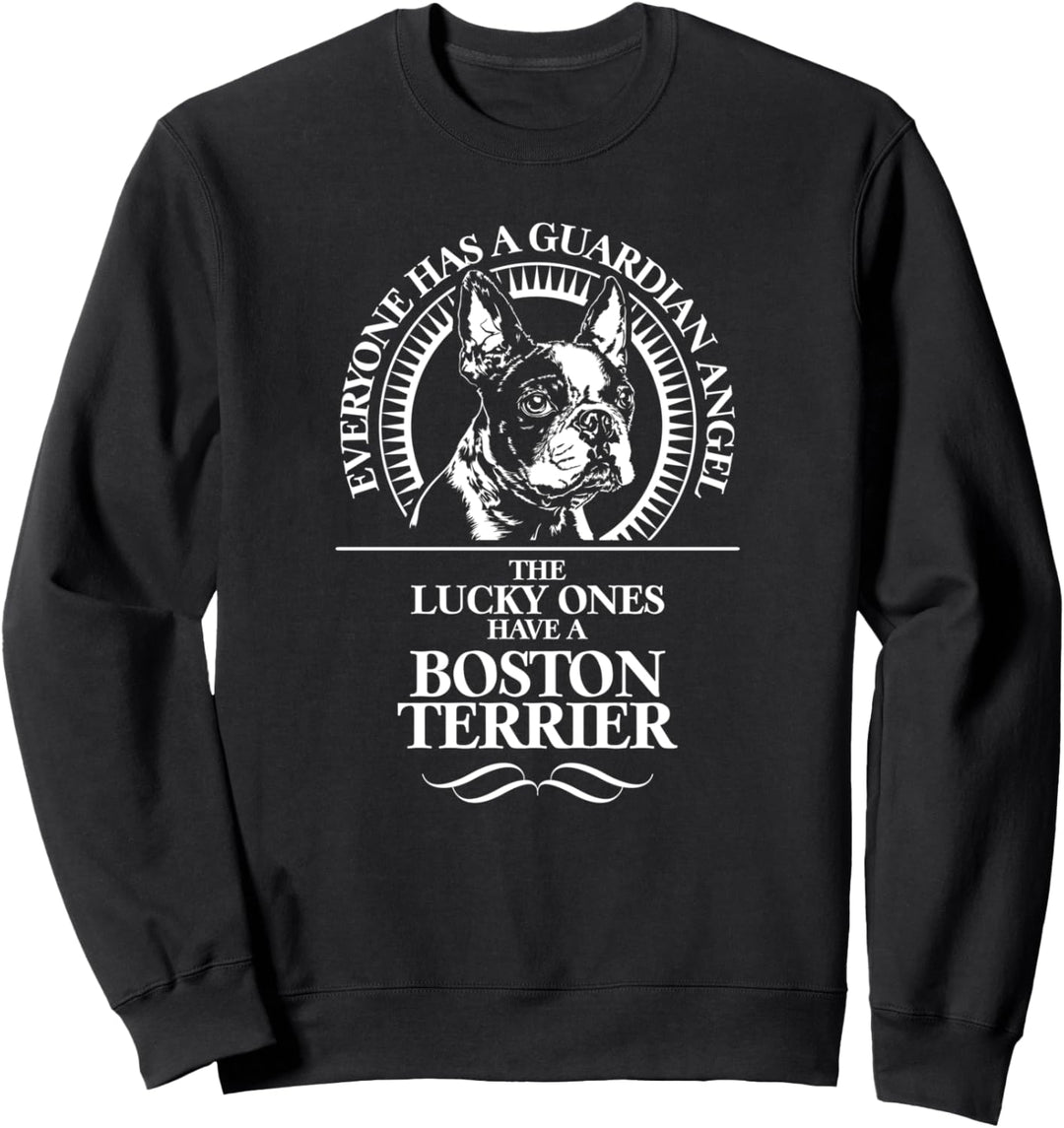 Boston Terrier Guardian Angel Schutzengel Hund Hundespruch Sweatshirt