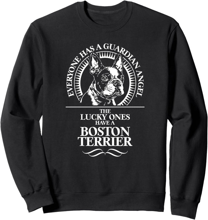 Boston Terrier Guardian Angel Schutzengel Hund Hundespruch Sweatshirt