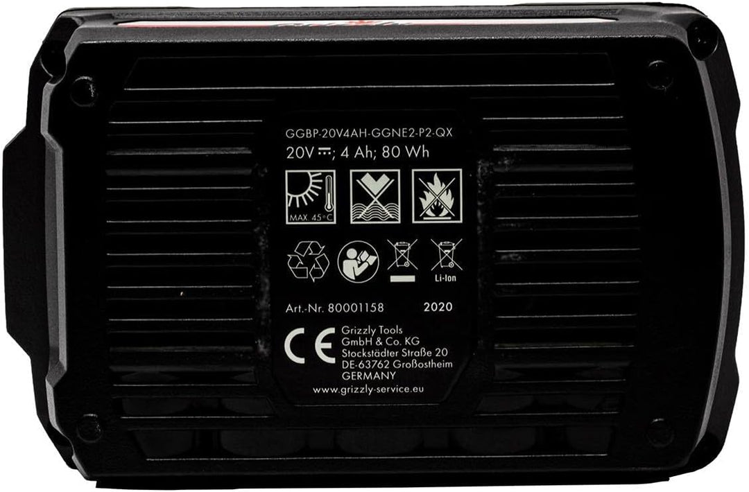 Grizzly Tools Akku 20V, 4,0 Ah geeignet für den Grizzly Tools Akku Rasentrimmer CT2000 Trimmer Sense