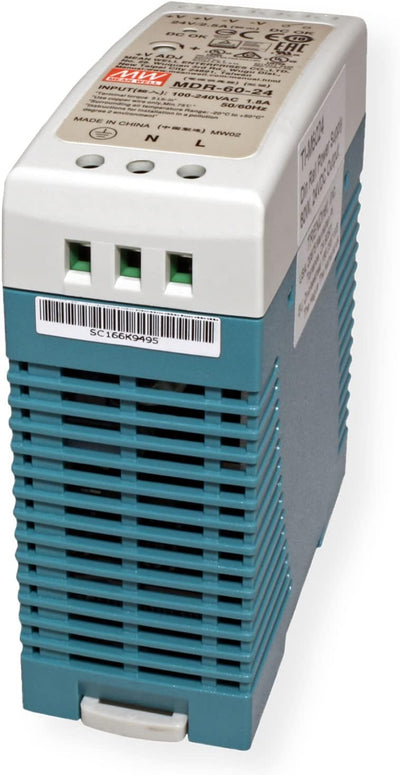 TRENDnet TI-M6024 60 W industrielles DIN-Rail-Netzteil mit Einfachausgang, Universeller AC-Eingang,