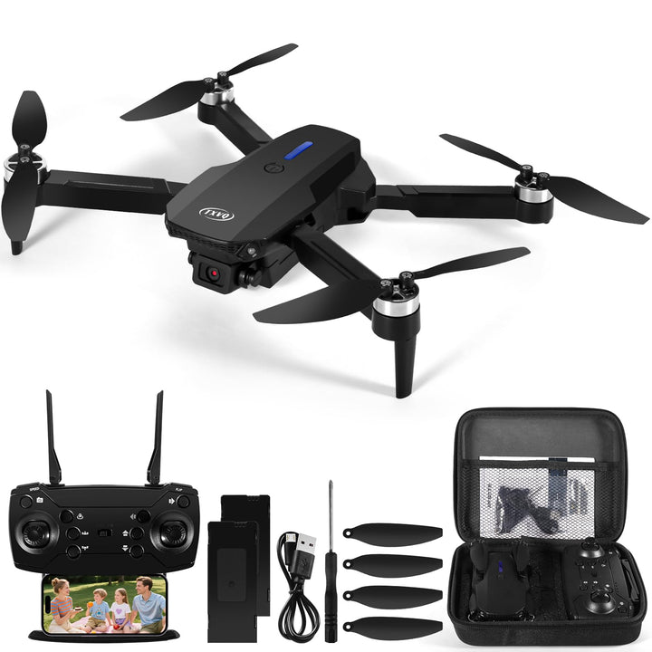 Drohne mit Kamera 1080P HD für Kinder, WiFi FPV Drone für Anfänger, RC Quadcopter mit 2 Akku, Schwer