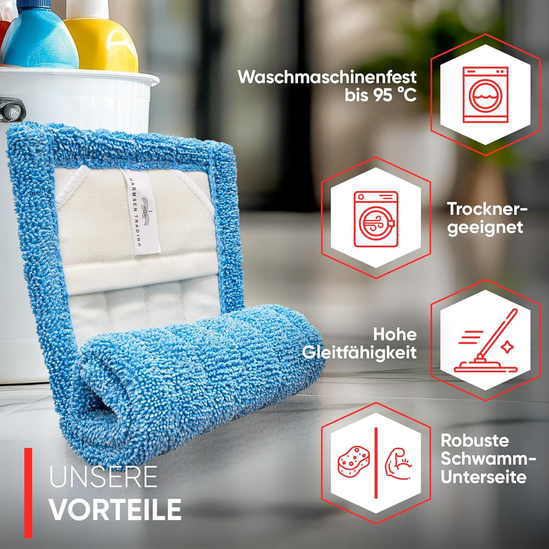Wischmopp Bezug für Fliesen & Steinböden - Bodenwischer, Wischbezug von WOWtowelz – 40 cm Variante -