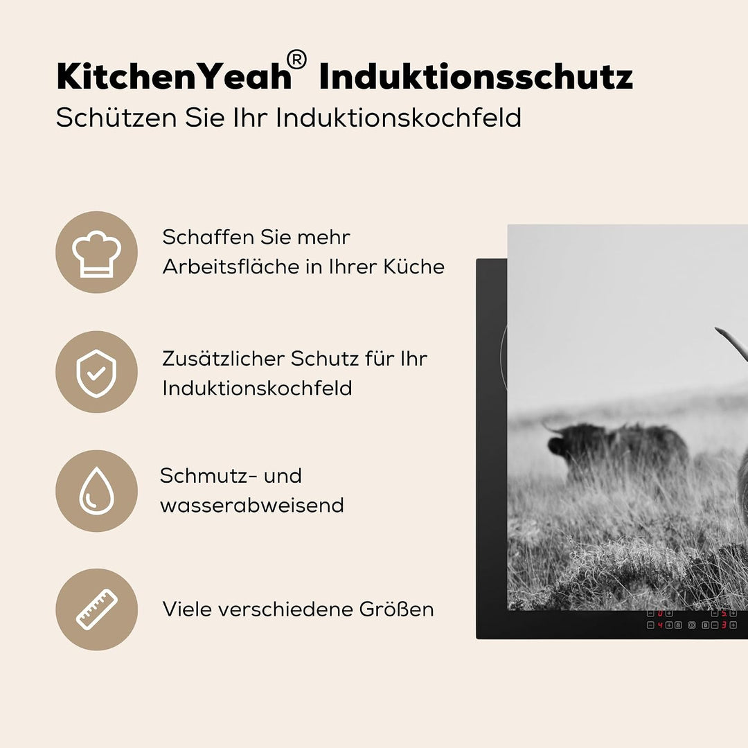 KitchenYeah© Herdabdeckplatte Einteilig Ceranfeld Abdeckplatte Küche Deko | 77x59 cm - Ceranfeldabde