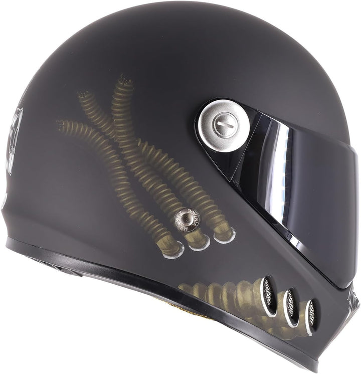Broken Head Fighter Motorrad-Helm, Gas Man &amp; Hated and Proud | Zwei Designs (Gas Man und Hated &amp; Pro