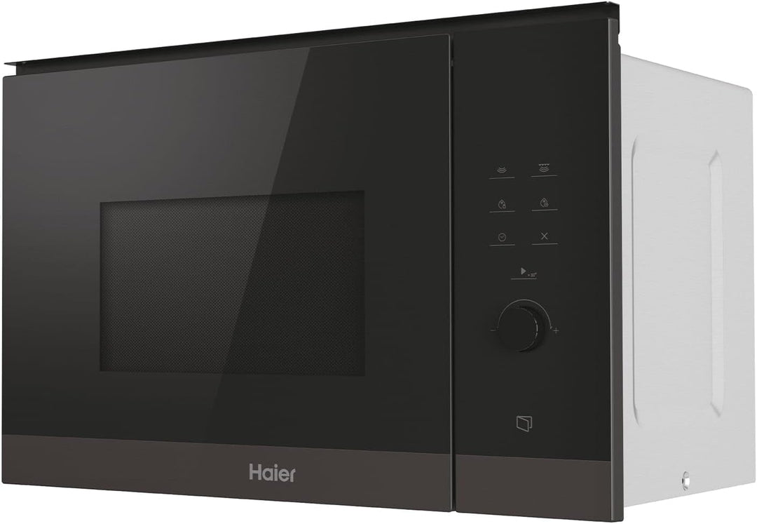 Haier SERIE 4 HWO38MG6HXB Einbaumikrowelle mit Grill/Nische 38 cm / 8 Leistungsstufen inkl. Grill, S