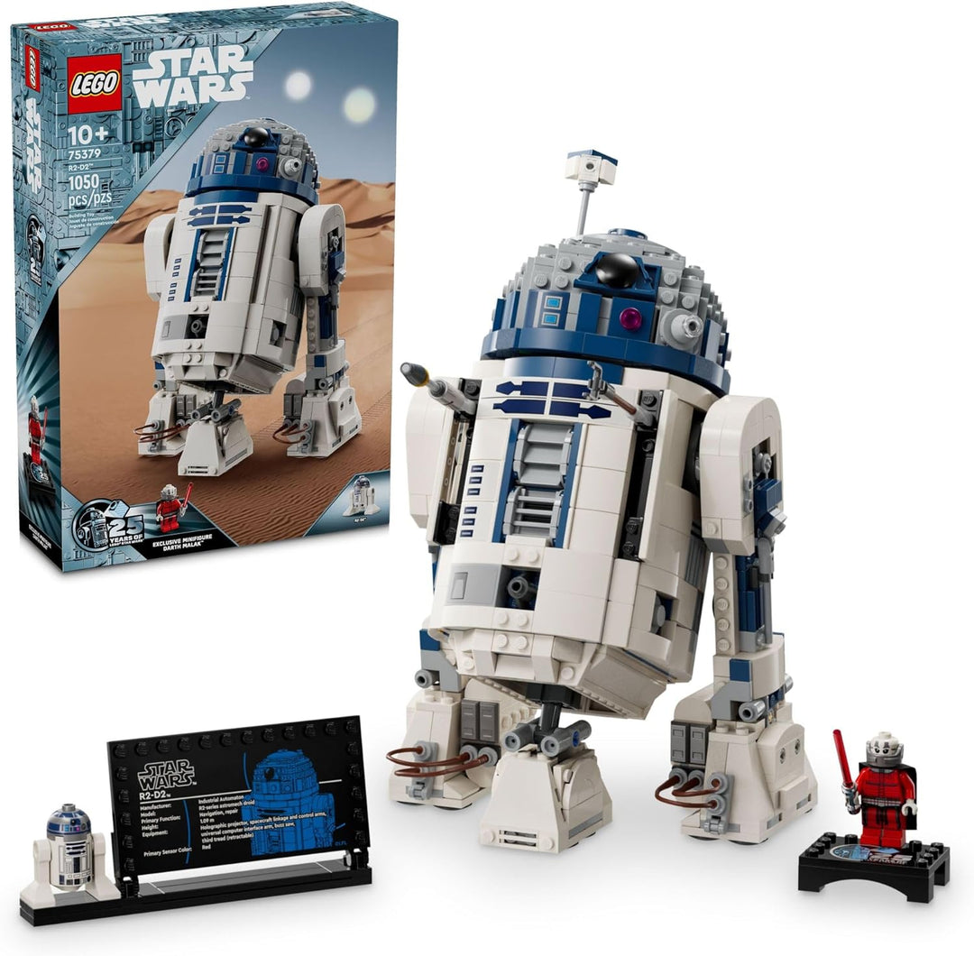LEGO Star Wars R2-D2 Brick Built Droid Figure, Collectible May The 4th Toy with Exclusive 25th Anniv