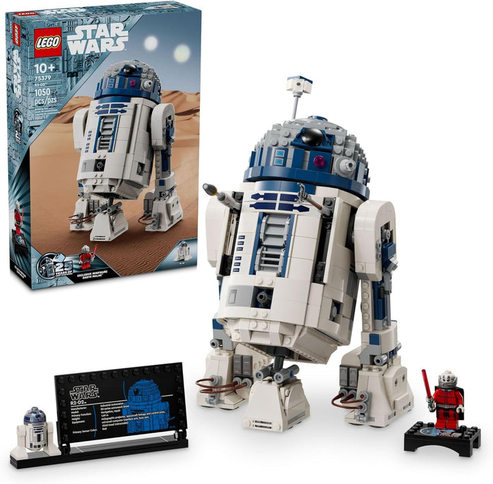 LEGO Star Wars R2-D2 Brick Built Droid Figure, Collectible May The 4th Toy with Exclusive 25th Anniv
