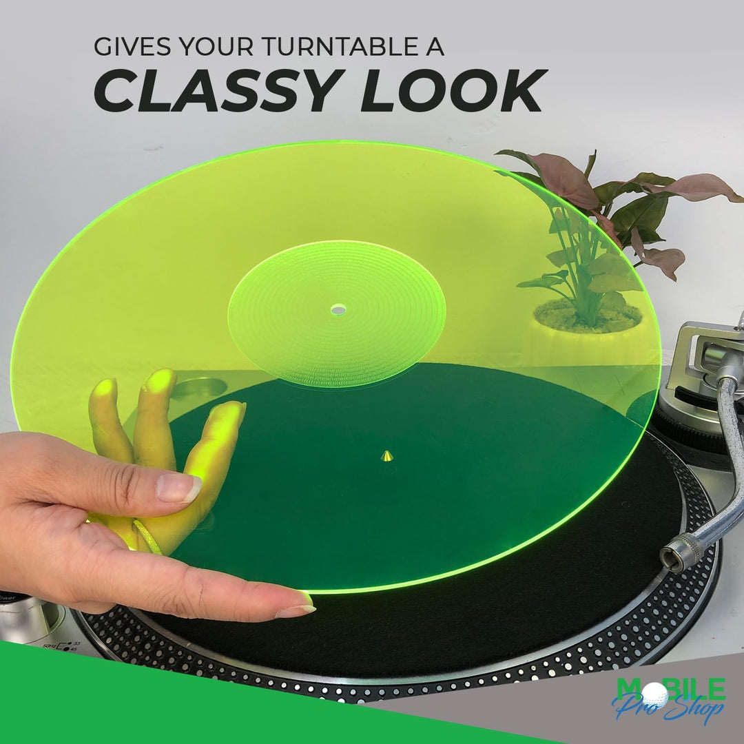 Mobile Pro Shop Plattenspieler-Acryl-Slipmat für Vinyl-LP-Plattenspieler – 2,7 mm dick bietet straff