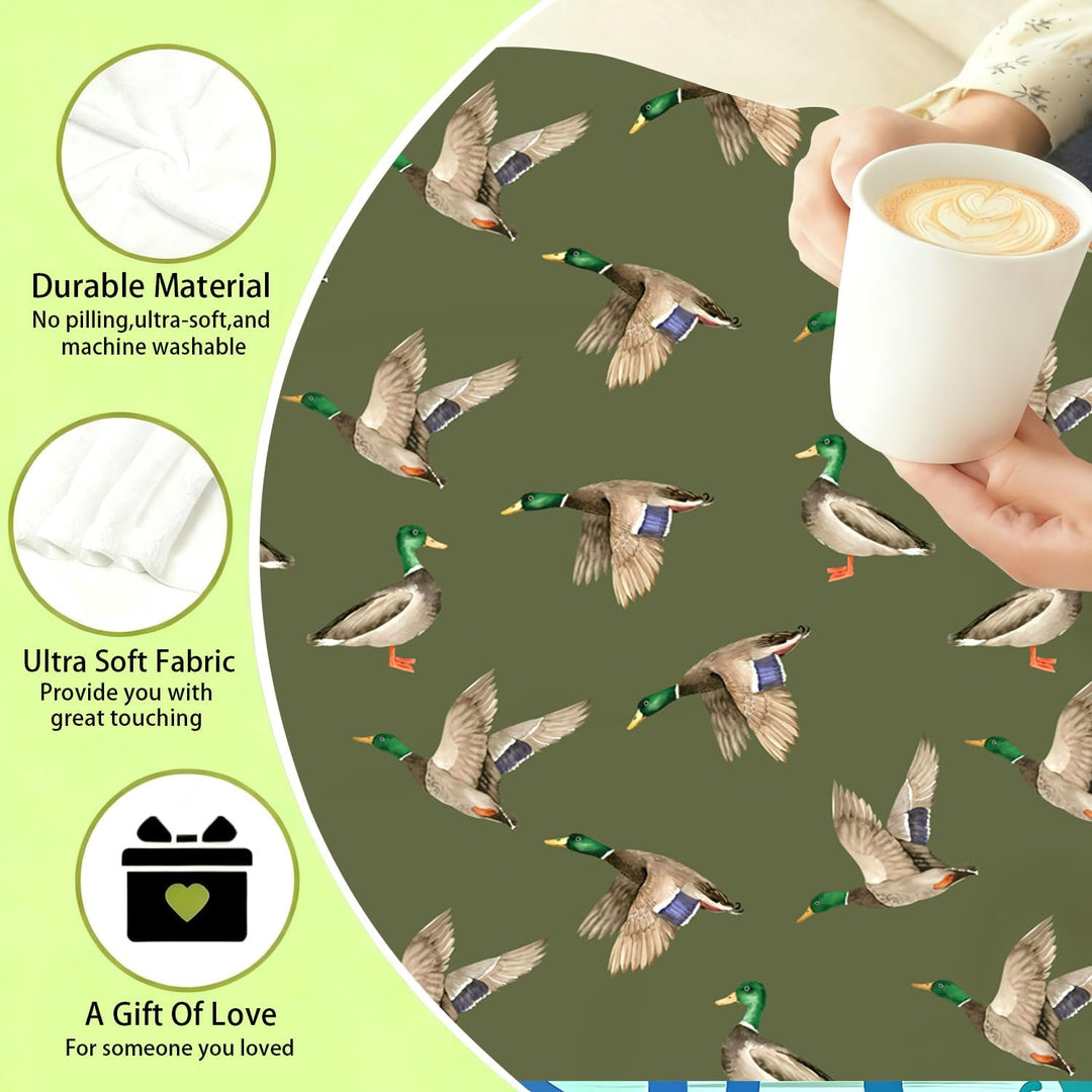 Mallard Ente Decke für Frauen Süsse Enten Decke werfen Sachen Plüsch Flannel Warme Bequeme Bettwäsch