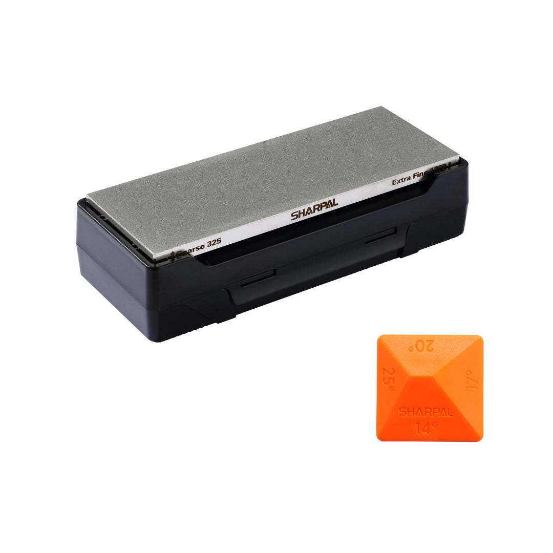 SHARPAL 162N Diamant-Schleifstein Abziehstein mit Aufbewahrungsbox, Dual Körnung, grob/extrafein, 32