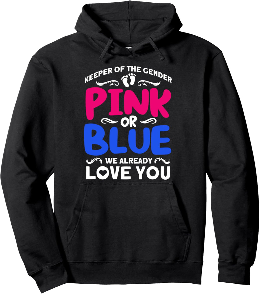 Gender Reaveal Schwangerschaft Werdende Eltern Pullover Hoodie