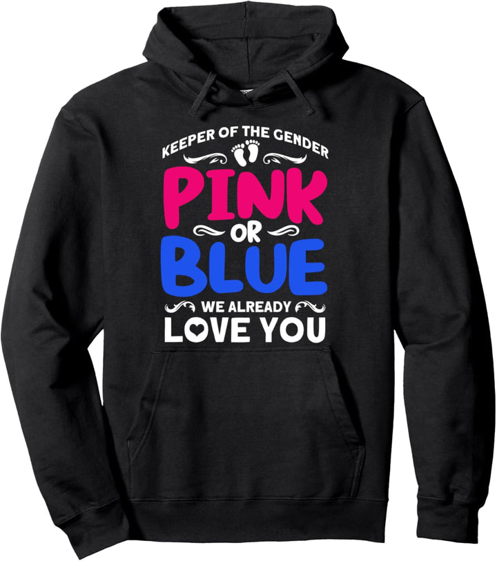 Gender Reaveal Schwangerschaft Werdende Eltern Pullover Hoodie