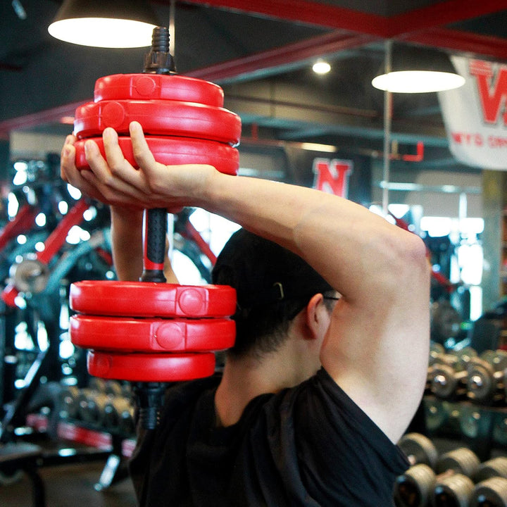 CCLIFE 2in1 Hanteln Set 2er Kurzhanteln Langhanteln verstellbar 20 30 40kg Hantelset professionell D