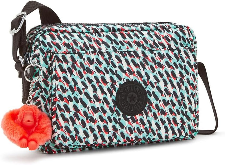 Kipling ABANU M Mittelgrosse Umhängetasche, Abstract Print (Weiss), Abstract Print