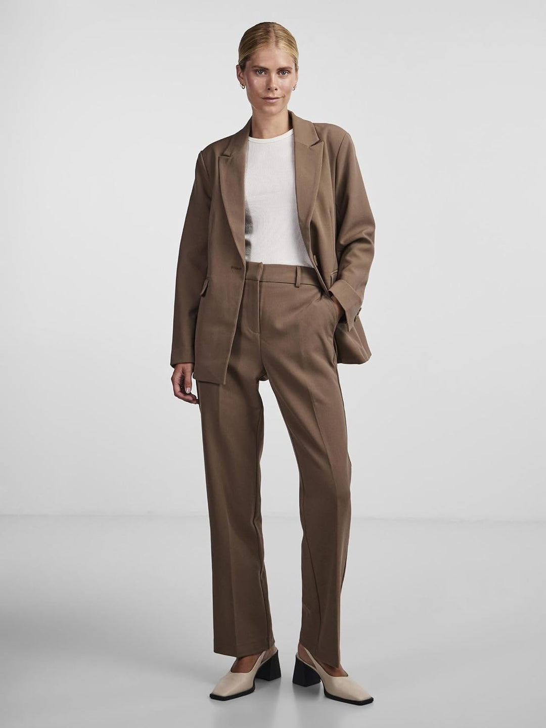 YAS Damen Yaslikka Hw Pants S. Noos Anzughose XS Cub, XS Cub