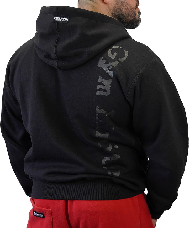 Brachial Premium Herren Kapuzenjacke Gym - Hoodie Sweatjacke Sweatshirt Jacke mit Kapuze für Bodybui