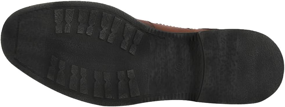 rismart Herren Knöchel hoch Runder Zeh Stilvoll Leder Chukka Bootsschuhe 44 EU Bräunen, 44 EU Bräune