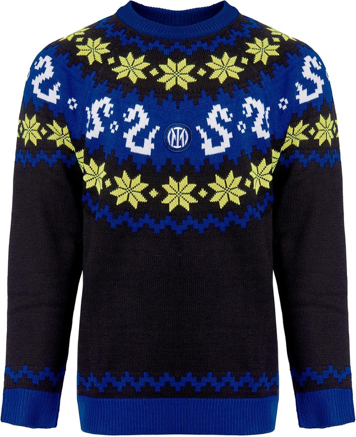 Inter Unisex Weihnachtspullover Pullover S Schwarzblau, S Schwarzblau