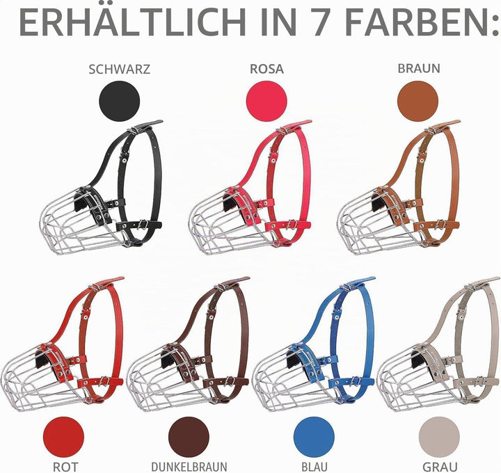 BRONZEDOG Pitbull Maulkorb für Hunde, atmungsaktiv, Metallkorb für grosse Hunde, Amstaff Staffordshi