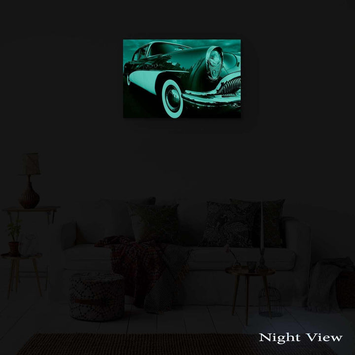 Startonight Bilder Das Retro-Auto Hängt, Leinwandbilder Moderne Kunst, Rot Wanddeko Kunstdrucke, Wan