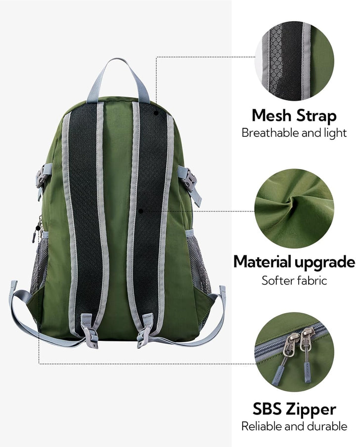 WATERFLY Ultraleicht Faltbar Klein Rucksack: 20L Leicht Packable Wanderrucksack Tagesrucksack Trekki